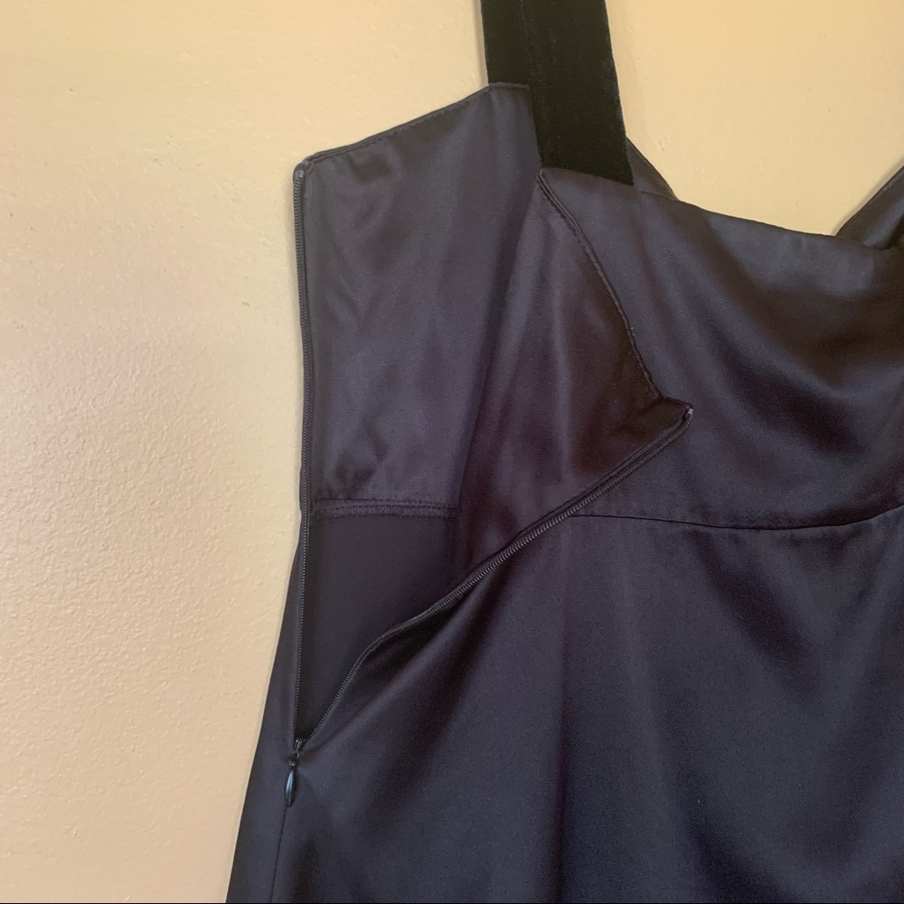 Vera Wang Simply Vera Black Satin Velvet Straps Tank Top Size 14. - Picture 8 of 14